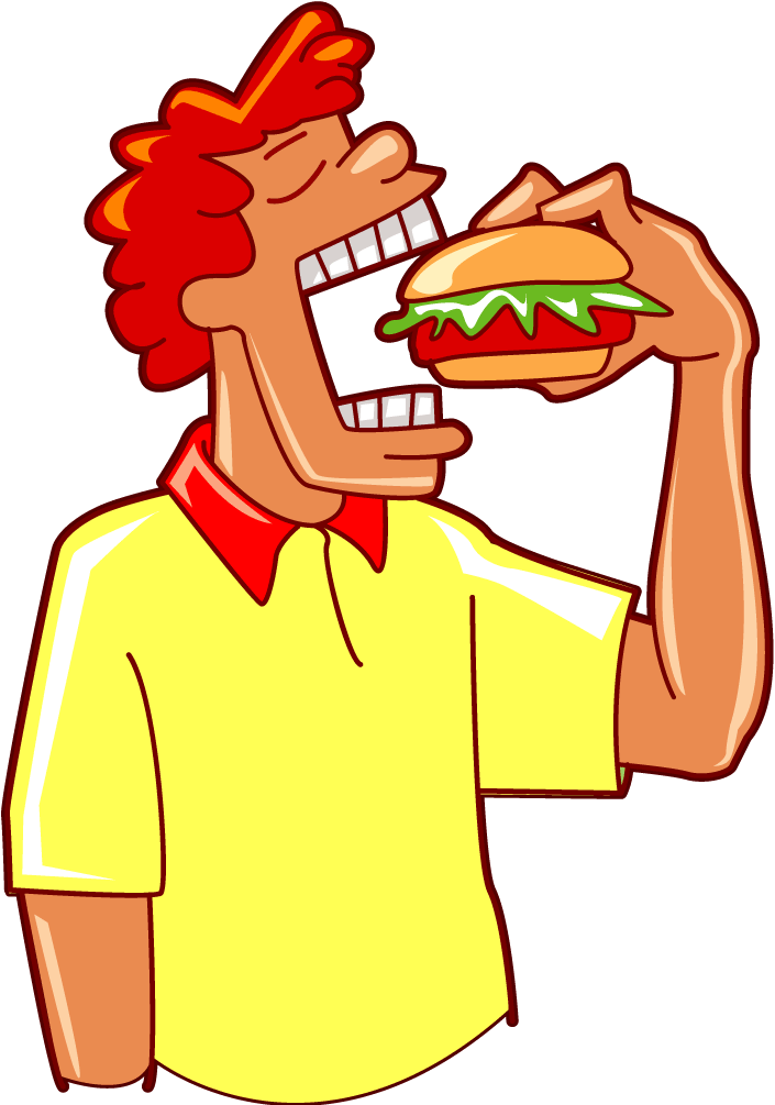 free clipart man eating - photo #1