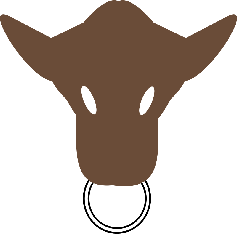 Bull Head Silhouette.