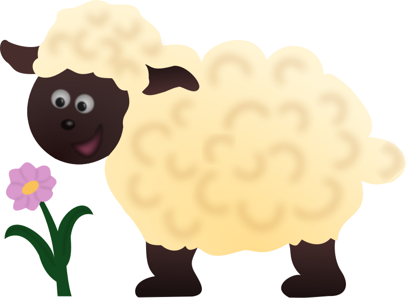 Sheep With Flower.