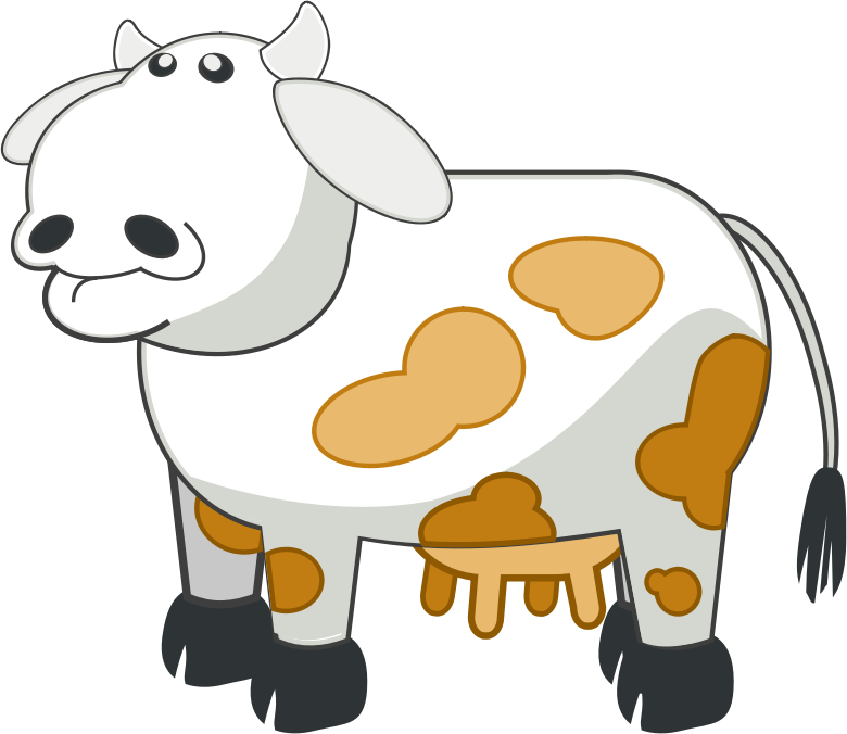 White and Brown Cow.