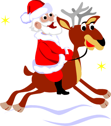 Santa with Reindeer.