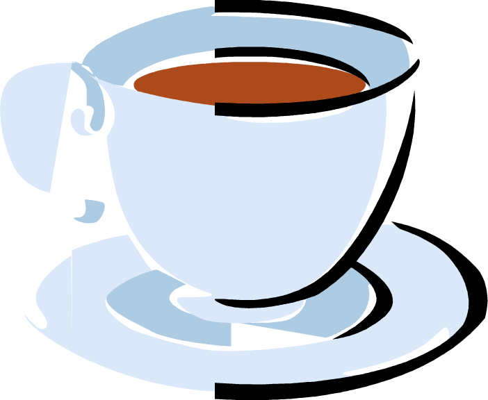 This is a free drink clip art image of a hot coffee mug cup.