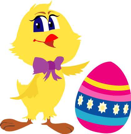 Chick With Easter Egg.