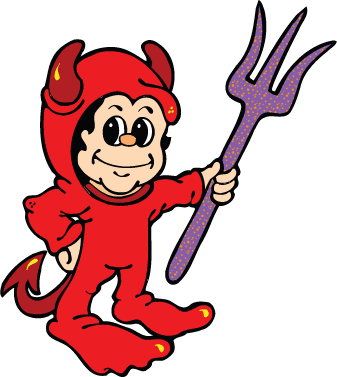 Child in Devil Costume.