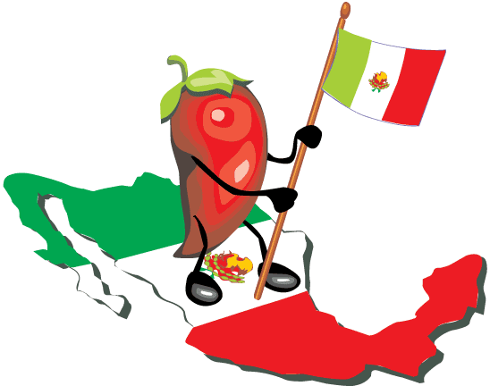 mexican catering clipart with blue