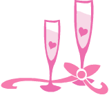 Romantic Champagne Glasses.