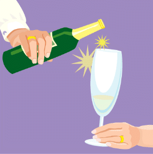 Sparkling Champagne.