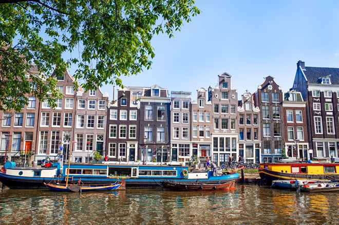 Canal in Amsterdam.