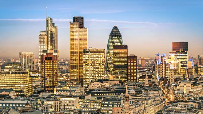 City of London Financial District Skyline.