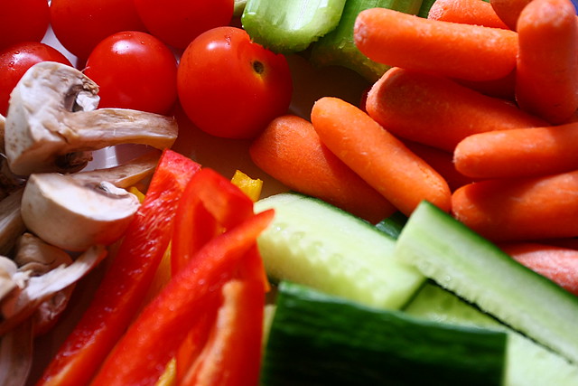 Fresh Chopped Vegetables.