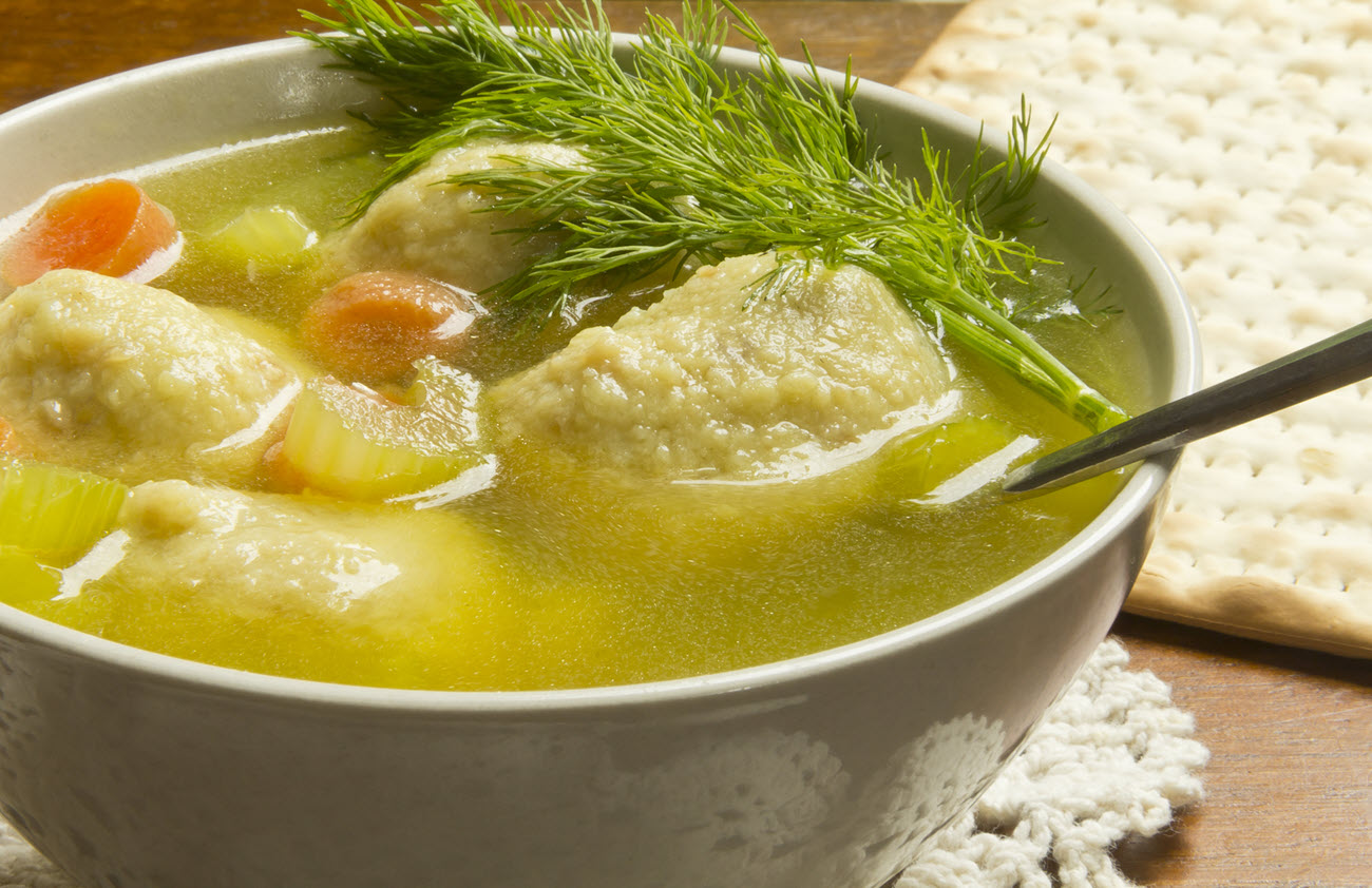 Matzo ball soup.