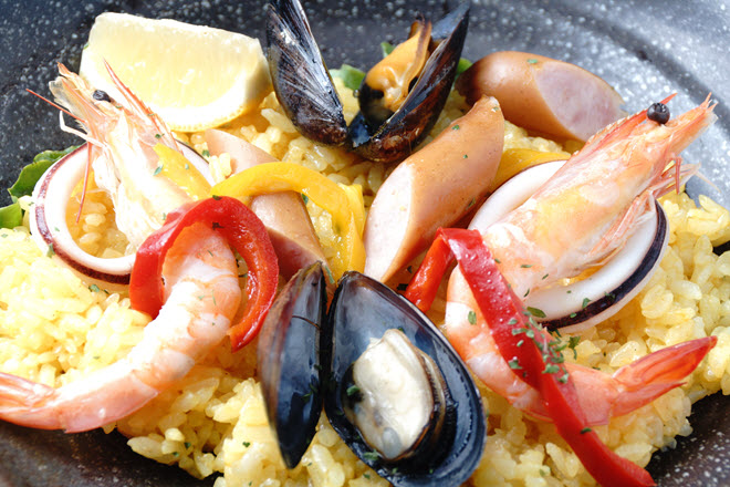 Seafood Paella.