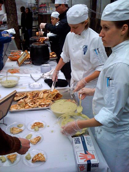 student chefs serving