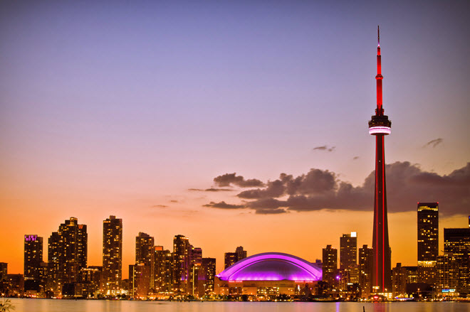 Toronto Skyline at Sunset.