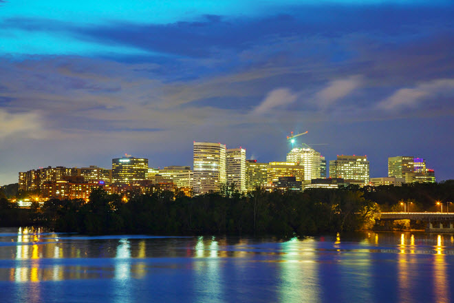 Washington D.C. Skyline at Night.