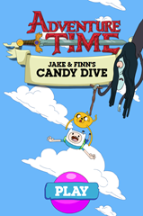 Adventure Time Jake & Finn's Candy Dive Game.