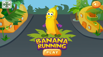 Joc de alergare cu banane
