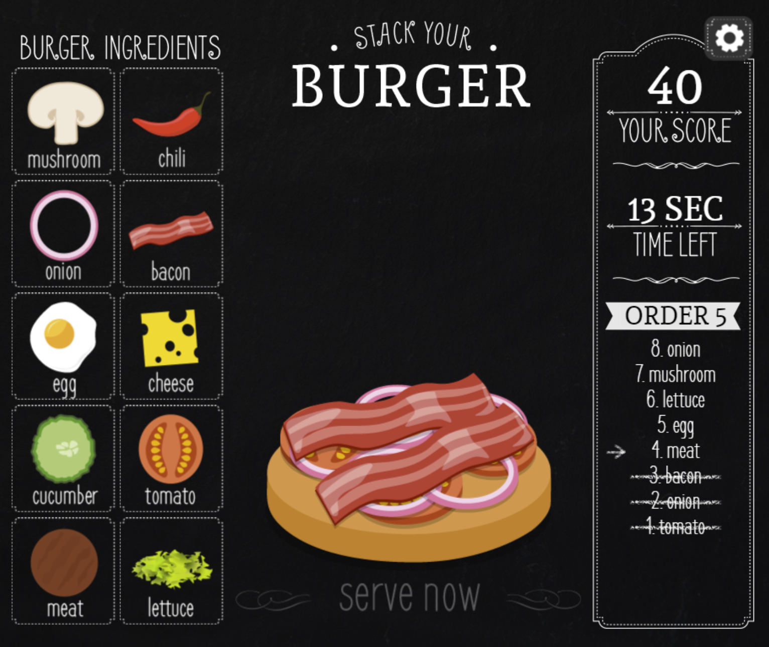 Game produsen burger