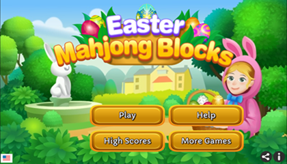 Easter Mahjong Blocks Game.