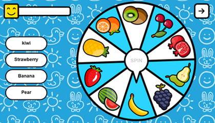 Fruit Wheel Game.