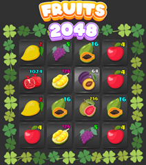 Fruits 2048 Game.