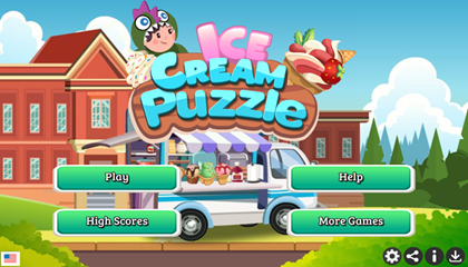 Ice Cream Puzzle Game.