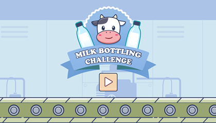 Milk Bottling Challenge Game.