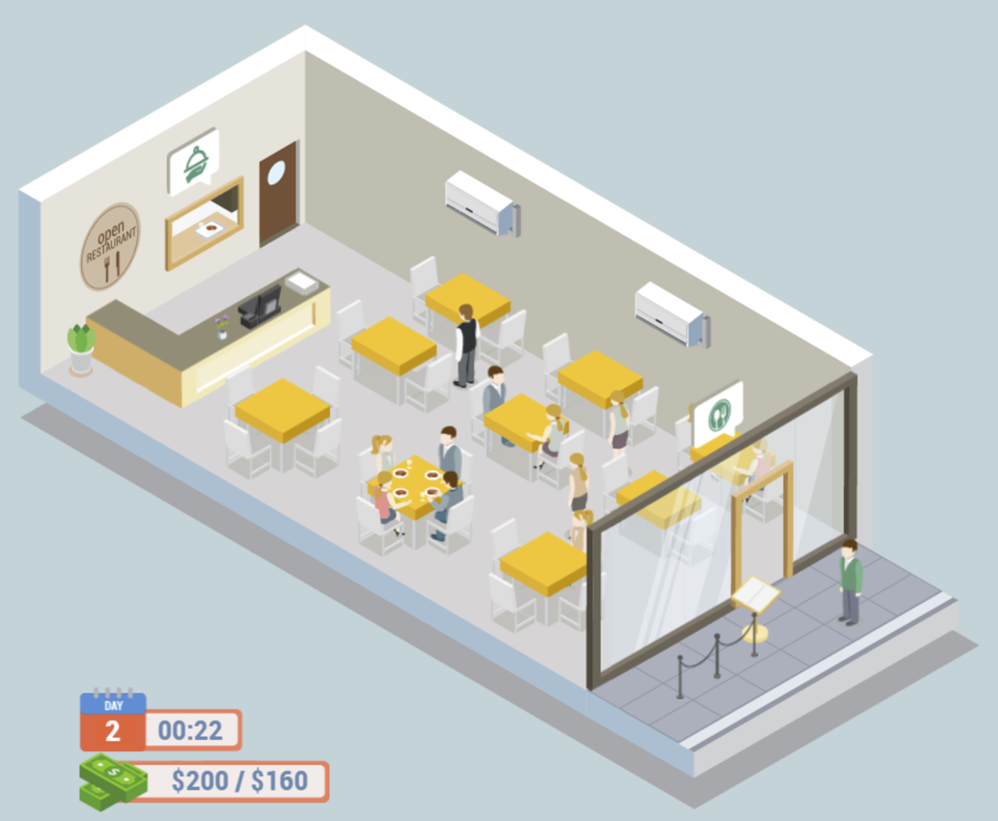 Open Restaurant Management Game