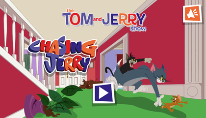 トム＆ジェリーショーはジェリーゲームを追いかけます。