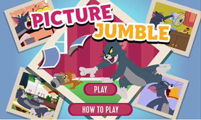 Tom & Jerry Picture Jumble Game.