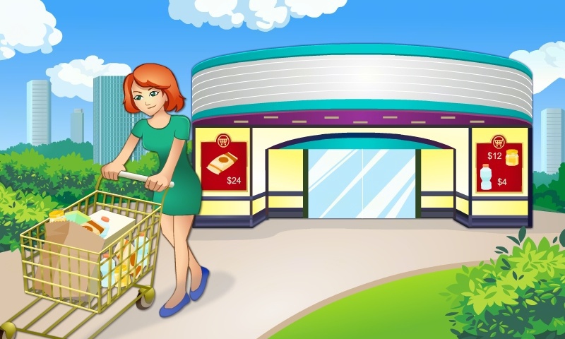 Play Supermarket Numbers Game: Free Online Arithmetic Practice Video Game  With No App Download Required